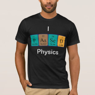 Het overgegaane shirt van de fysica periodieke lij