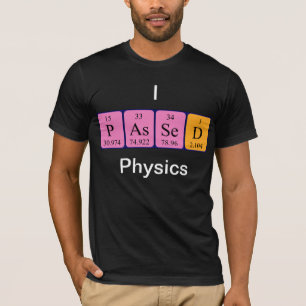 Het overgegaane shirt van de fysica periodieke lij