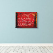 Het overgeven van alle Matteüs 22:37 Schrift Foto  Canvas Afdruk (Insitu (Houten vloer))