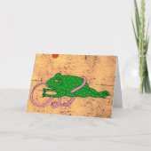 Het Overhalen van de kikker over Zijn Wenskaart Kaart (Voorkant)