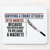 HET OVERLEVEN VAN EEN ZOMBIE-AANVAL; MACHETES MUISMAT (Voorkant)