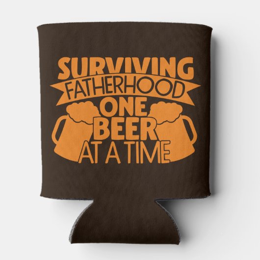 Het overleven van vaderschap één bier per keer blikjeskoeler (Achterkant)