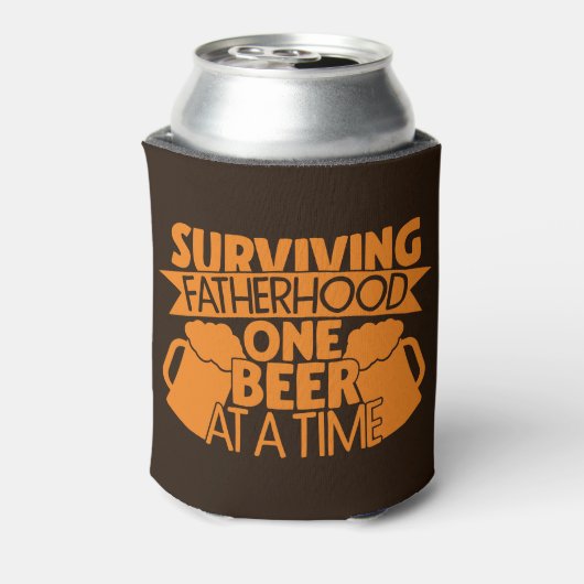 Het overleven van vaderschap één bier per keer blikjeskoeler (Blikje Achterkant)