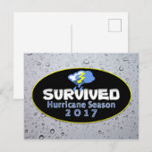 Het overlevende orkaanseizoen 2017 briefkaart (Voorkant / Achterkant)