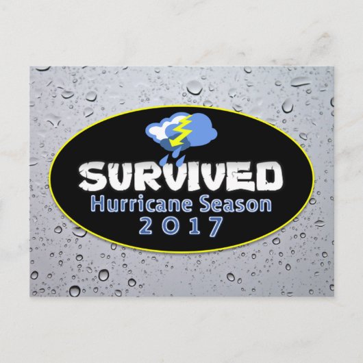 Het overlevende orkaanseizoen 2017 briefkaart (Voorkant)