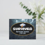 Het overlevende orkaanseizoen 2018 briefkaart (Staand voorkant)