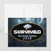 Het overlevende orkaanseizoen 2018 briefkaart (Voorkant / Achterkant)
