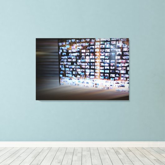 Het overschrijden van online grenzen canvas afdruk (Insitu (Houten vloer))