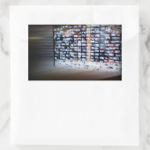 Het overschrijden van online grenzen rechthoekige sticker (Tas)