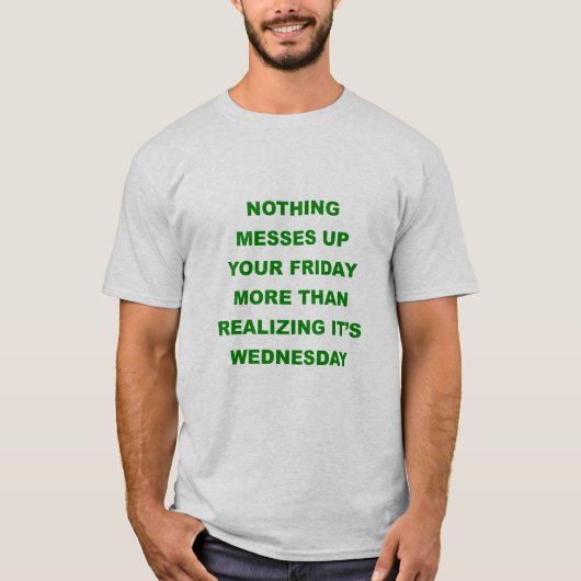Het overseinen van Vrijdag T Shirt Mid-week onduid (Voorkant)