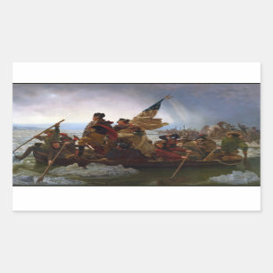 Het oversteken van de Delaware rivier, George Wash Rechthoekige Sticker