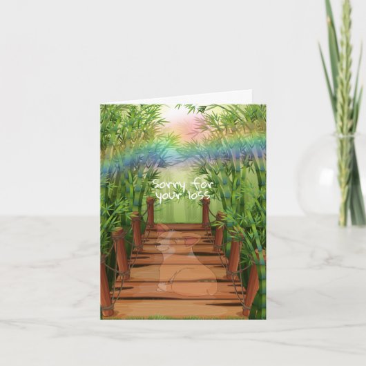 Het oversteken van de Rainbow Bridge Dog Breavemen Kaart (Voorkant)