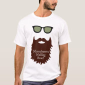 Het Overwegen van Massachusetts Baard T-shirt (Voorkant)
