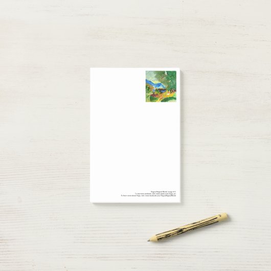 Het overwegen van paradijs grote post-it nota's post-it® notes (Op bureau)