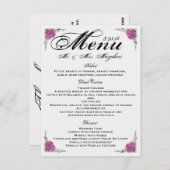 Het overweldigen nam het Menu van het Diner van (Voorkant / Achterkant)