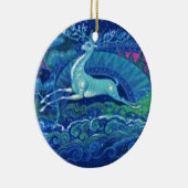 Het overweldigende Vintage Russische Blauwe Keramisch Ornament (Rechts)