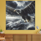 Het overwinnen van het Storm Jesaja 40:31 Canvas Afdruk (Insitu (Woonkamer))