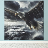 Het overwinnen van het Storm Jesaja 40:31 Canvas Afdruk (Insitu (Houten vloer))