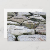 Het overwinnen van hindernissen! briefkaart (Voorkant / Achterkant)