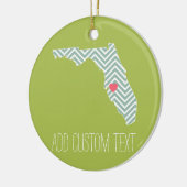 Het Overzicht van de Kaart van de Staat van Florid Keramisch Ornament (Links)