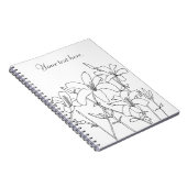 Het overzicht van de Ketting Lily drijft Aangepast Notitieboek (Rechterzijde)