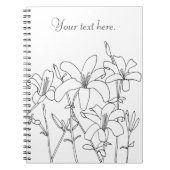 Het overzicht van de Ketting Lily drijft Aangepast Notitieboek (Voorkant)