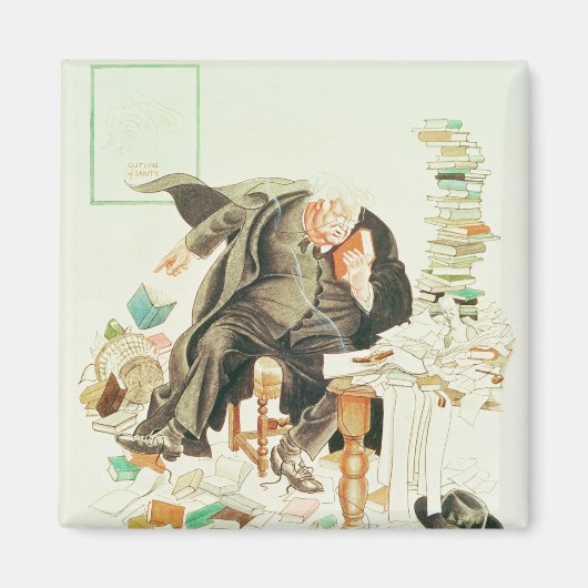 Het overzicht van de satirische Cartoon van Sanity Magneet (Voorkant)