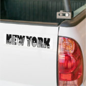 Het Overzicht van de Tekst van New York met Landma Bumpersticker (Op Truck)