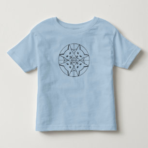 Het overzicht van hartkatten Mandala Kaleidoscope Kinder Shirts
