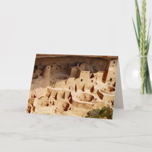 Het Overzicht van het Paleis van het Cliff Wenskaa Kaart (Voorkant)