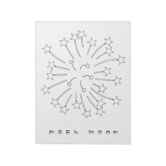 Het Overzicht van het Vuurwerk van de ster het Kle Notitieblok (Linkerzijde)