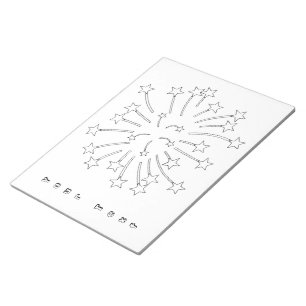 Het Overzicht van het Vuurwerk van de ster het Kle Notitieblok