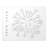 Het Overzicht van het Vuurwerk van de ster het Kle Notitieblok (Voorkant)