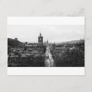 Het overzien van straat briefkaart