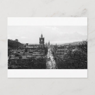 Het overzien van straat briefkaart