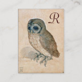 HET OWL Monogram ,antiek roze Visitekaartje (Achterkant)