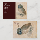 HET OWL-Monogram, bruin Visitekaartje (Voorkant / Achterkant)