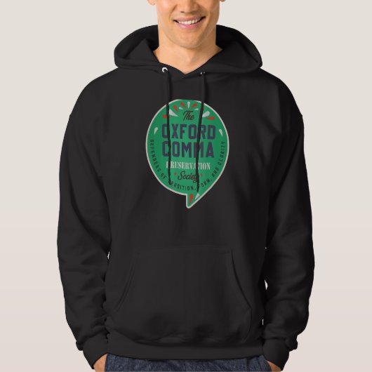 Het Oxford Comma PConservation Society Team Oxford Hoodie (Voorkant)