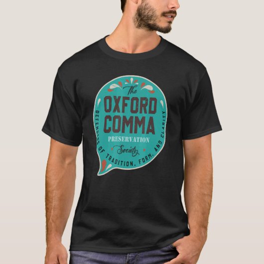 Het Oxford Comma PConservation Society Team Oxford T-shirt (Voorkant)