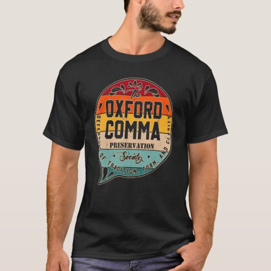 Het Oxford Comma PConservation Society Team Oxford T-shirt (Voorkant)