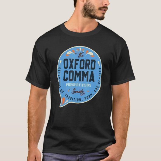 Het Oxford Comma PConservation Society Team Oxford T-shirt (Voorkant)