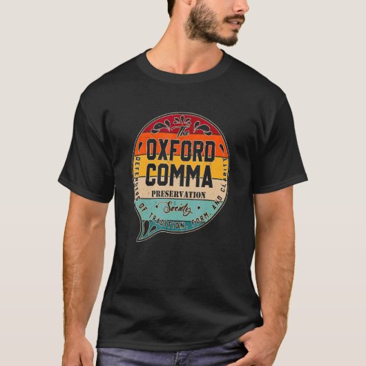 Het Oxford Comma PConservation Society Team Oxford T-shirt (Voorkant)