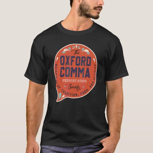 Het Oxford Comma PConservation Society Team Oxford T-shirt (Voorkant)