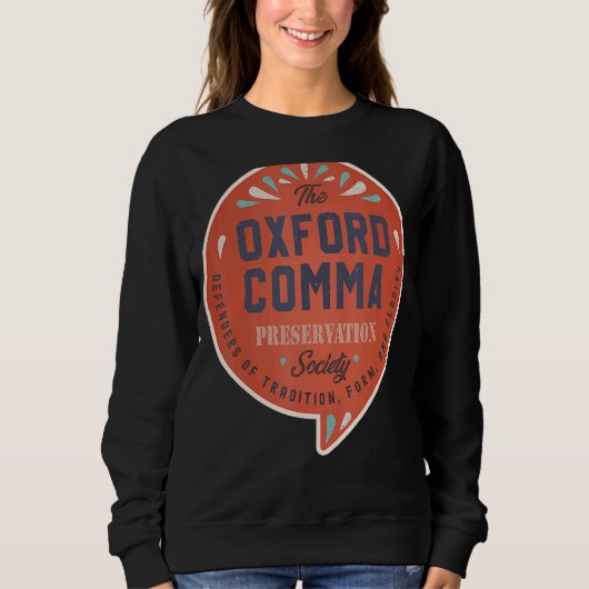 Het Oxford Comma PConservation Society Team Oxford Trui (Voorkant)