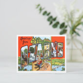 Het Ozarks  Big Letters Briefkaart (Staand voorkant)