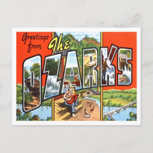 Het Ozarks  Big Letters Briefkaart (Voorkant)