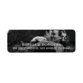 Het paar Adres van de Terugkeer van de Foto van Pa Etiket (Voorkant)