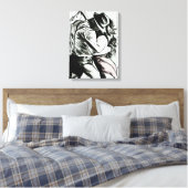 Het paar dansen, zwart-wit canvas print, (Insitu (Slaapkamer))