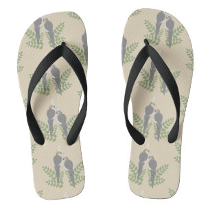 Het Paar van Cockatiel Teenslippers