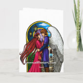 Het Paar van de fantasie Feestdagen Kaart (Achterkant)